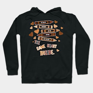 Same Heart Inside Juneteenth Black History Month Kids Hoodie